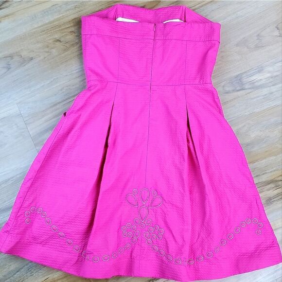 🩵Lilly Pulitzer Azalea Pink "Bernadette" Quilted Sleeveless Dress w/Pockets Siz - Picture 6 of 16